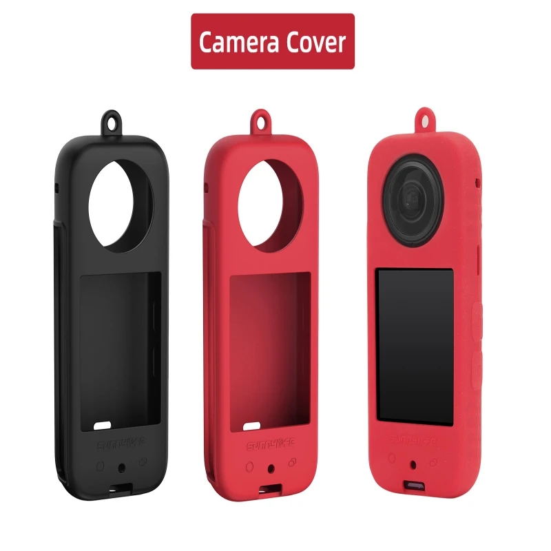 

Silicone Protective Case for Insta360 X3 Lens Body Scratch Resistant Drop Protective Case Lanyard Panoramic Camera Accessories