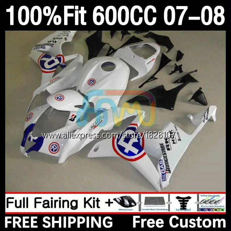 

Инъекция для HONDA 600CC CBR 600 RR CBR600 CC 600RR 600F5 F5 Blue R 25No.06 CBR600RR 07 08 CBR600F5 2007 2008 обтекатель OEM