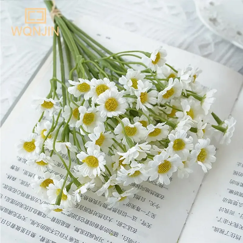 Искусственные шелковые цветы WQNJIN набор из 6 штук