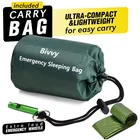 Экстренный спальный мешок, легкие спасательные двустворчатые мешки, аварийное двустворчатое спасательное одеяло из майлара, ветрозащитный уличный спальный мешок