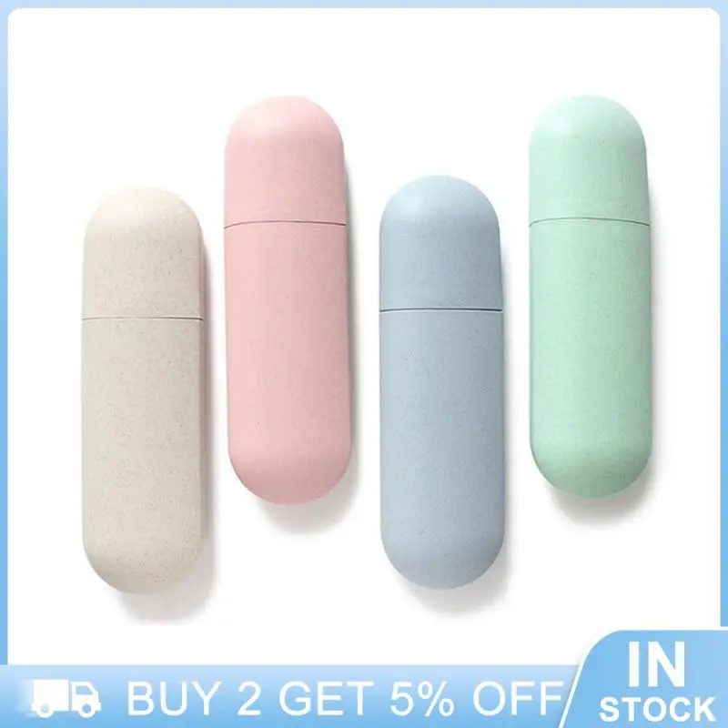 

Length 21cm Toothbrush Box Round And Without Burrs Household Storage Utensils Pp Portable Toothbrush Case Travel Toothbrush Case