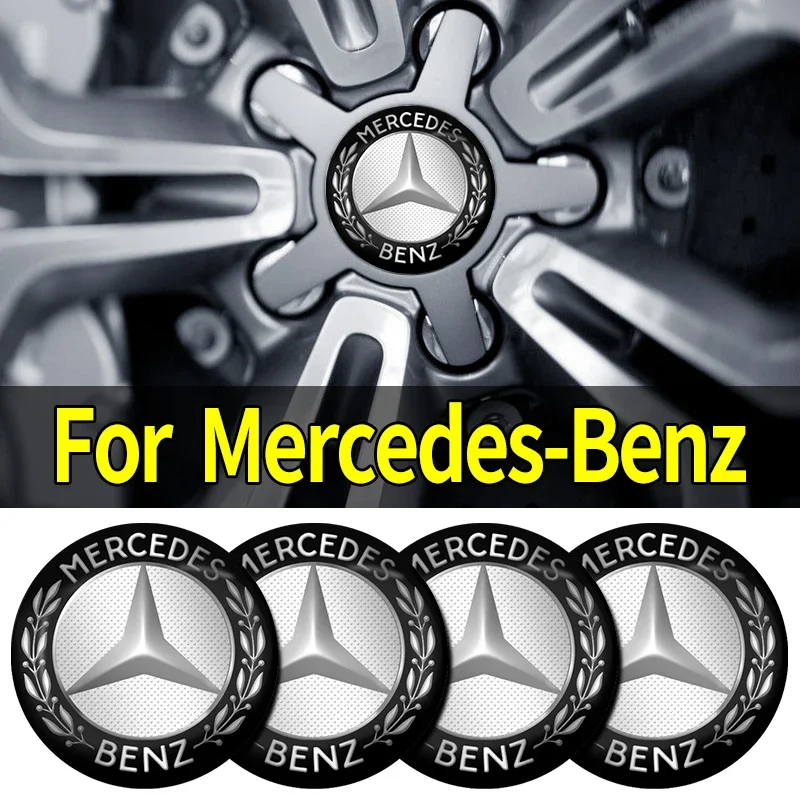 4 шт. 56 мм эмблема центральной ступицы колеса автомобиля наклейка для MERCEDES BENZ W203
