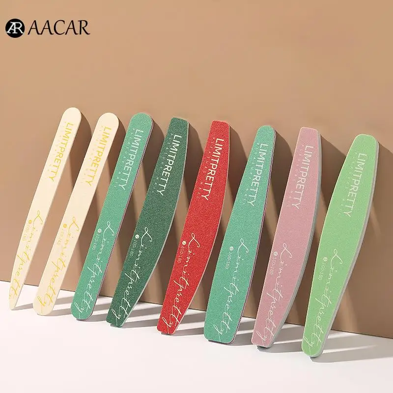 

1PC Professional Nail File Sandpaper Strong Thick Nail Files Buffer For Manicure Sanding Half Moon Lime Nail Tools