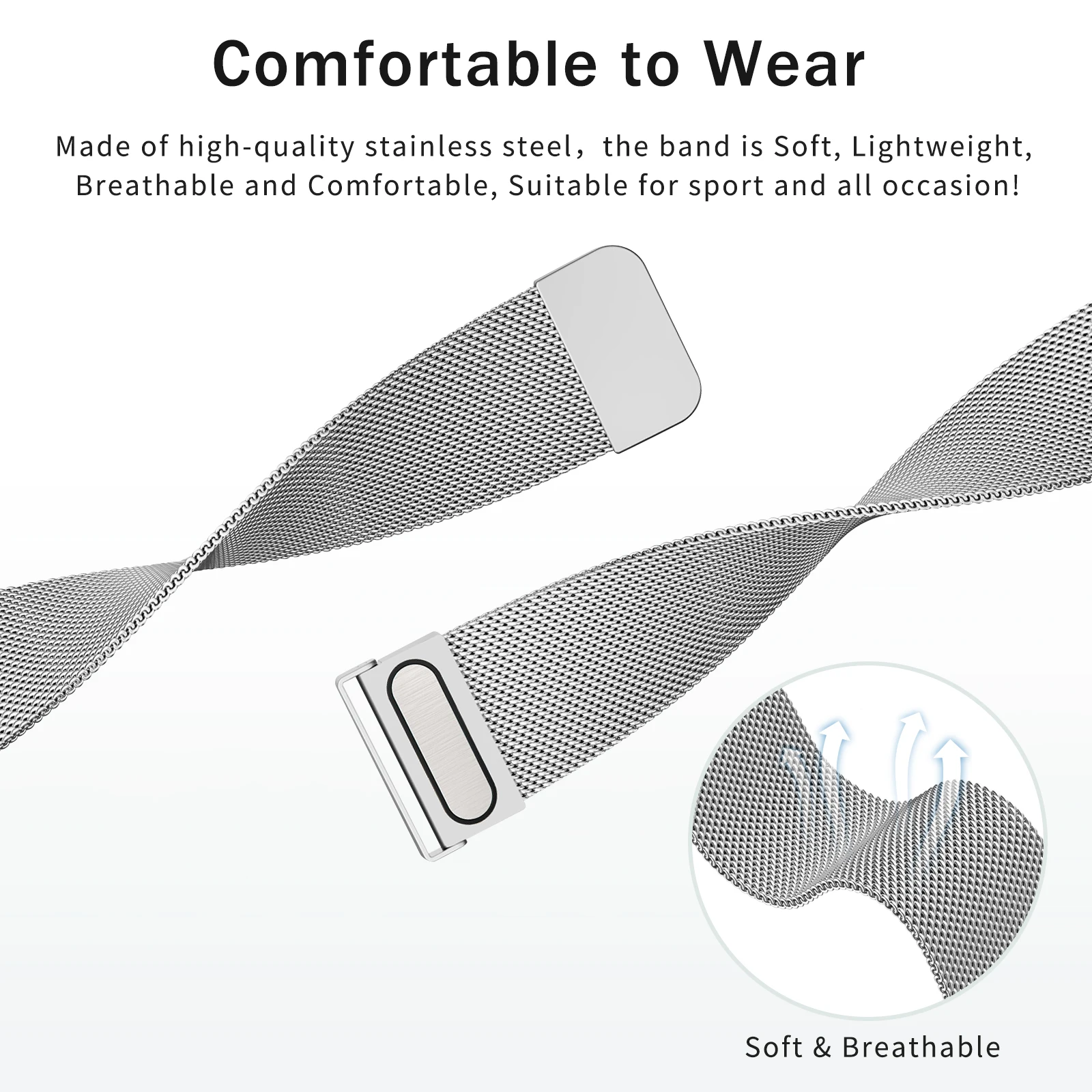 20mm Magnetic Strap For Samsung Galaxy watch 4/Classic/3/Active 2/46mm/42mm band Gear S3 Frontier bracelet Huawei GT/2/Pro