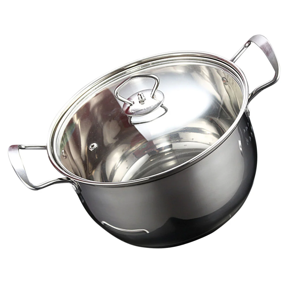 

Soup Pot Lid Stainless Steel Cooking Single Handle Kitchen Supplies Small Saucepan Boiling Water Daily Use Stockpot