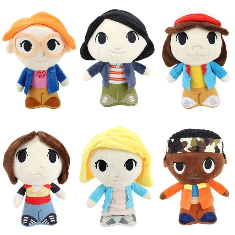 

20cm New Game Stranger Things Eleven Lucas Barb Dustin Will Mike Stuffed Plush Toys Dolls For Children Christmas Gifts