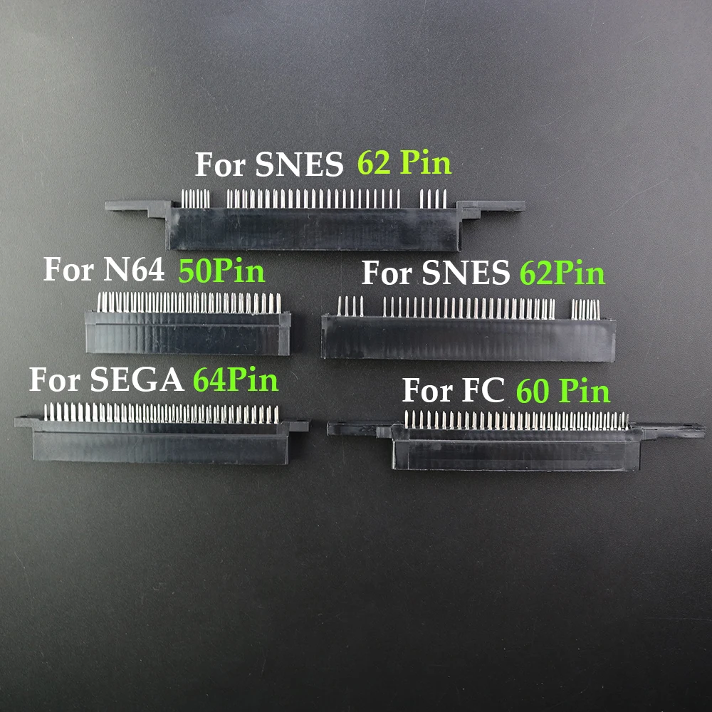 

1pc For SEGA Genesis N64 SNES FC Clone Console Replacemen For SNES N64 SEGA FC Connector Game Card Slot 62pin 50pin 64pin 60pin