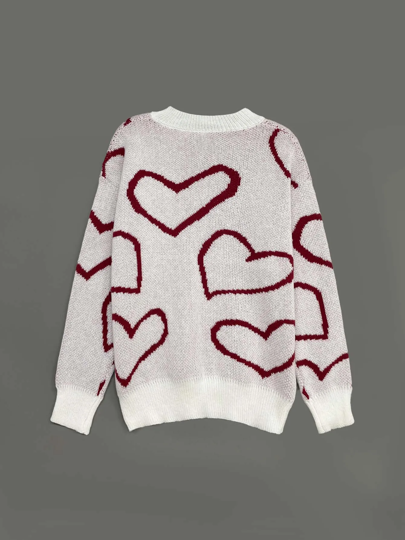 Европа и США круглый вырез свободная голова универсальный цвет вязаная рубашка