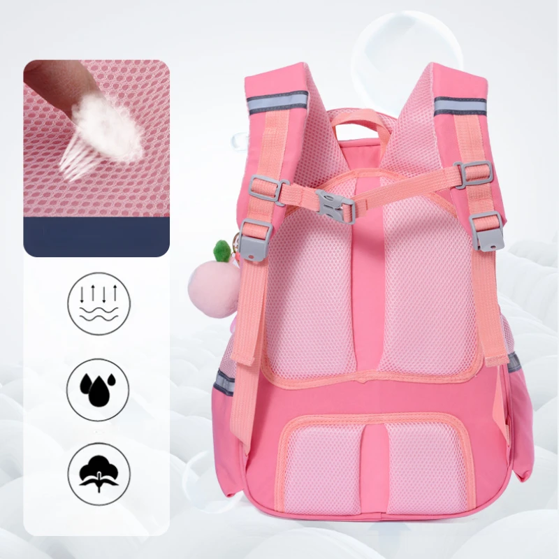 Легкий школьный портфель с мультипликационным единорогом и двойным плечом для