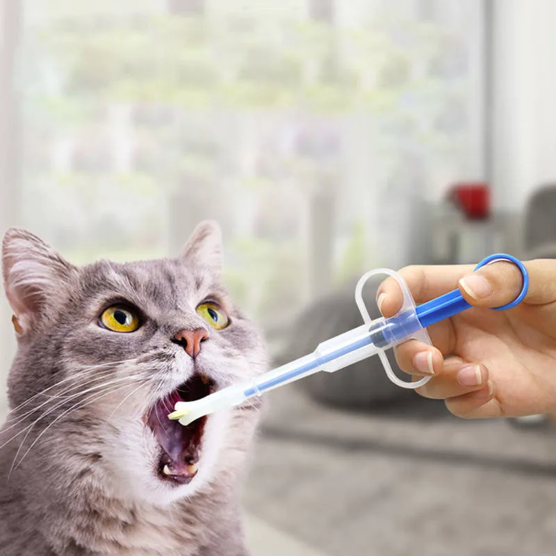 

Pet Medicine Syringe Press Type Tablet Pill Gun Cat Feeder Kit Needle Tube Piller Push Dispenser Water Milk Syringe Dog Products
