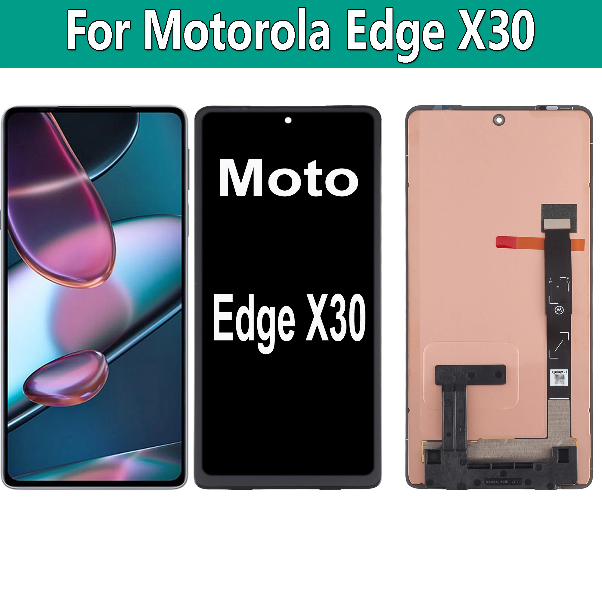 Original For Motorola Edge X30 XT2201-2 XT2201-6 LCD Display Touch Screen Digitizer Assembly Parts Replacement