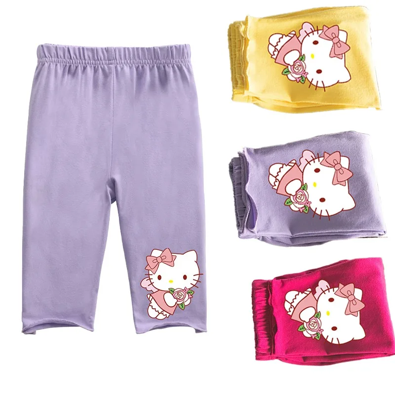 

Sanrio Hello Kitty Kawaii Cartoon Children's Pants Girls Spring and Fall Lace Flared Pants Baby Casual Pants Girls New Bottoms