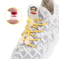 1 pair no tie shoelaces elastic shoe laces round press the spring lock lazy shoes lace used for sneakers shoelace without ties