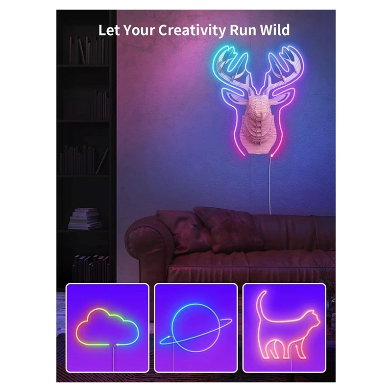 Неоновая веревка настенные кронштейны 100 шт. неоновых ламп для установки