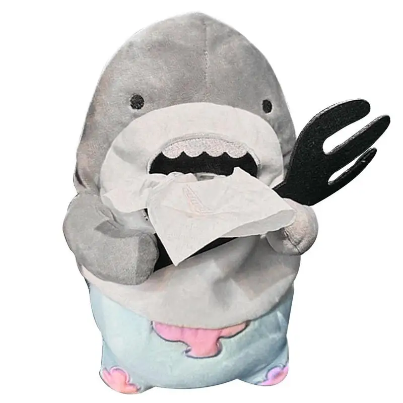 

Car Plush Animals Tissue Box Cute Shark Toilet Paper Dispenser Car Decoration Cartoon Animal Toilet Paper Box Gift For Kids