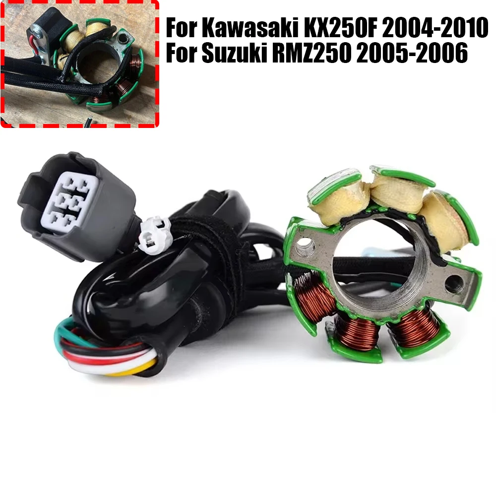 

Для Suzuki RMZ250 RMZ 250 2005-2006 катушка статора для Kawasaki KX250F KX 250F 2004-2010 21003-0015/0048/ 0027/0091