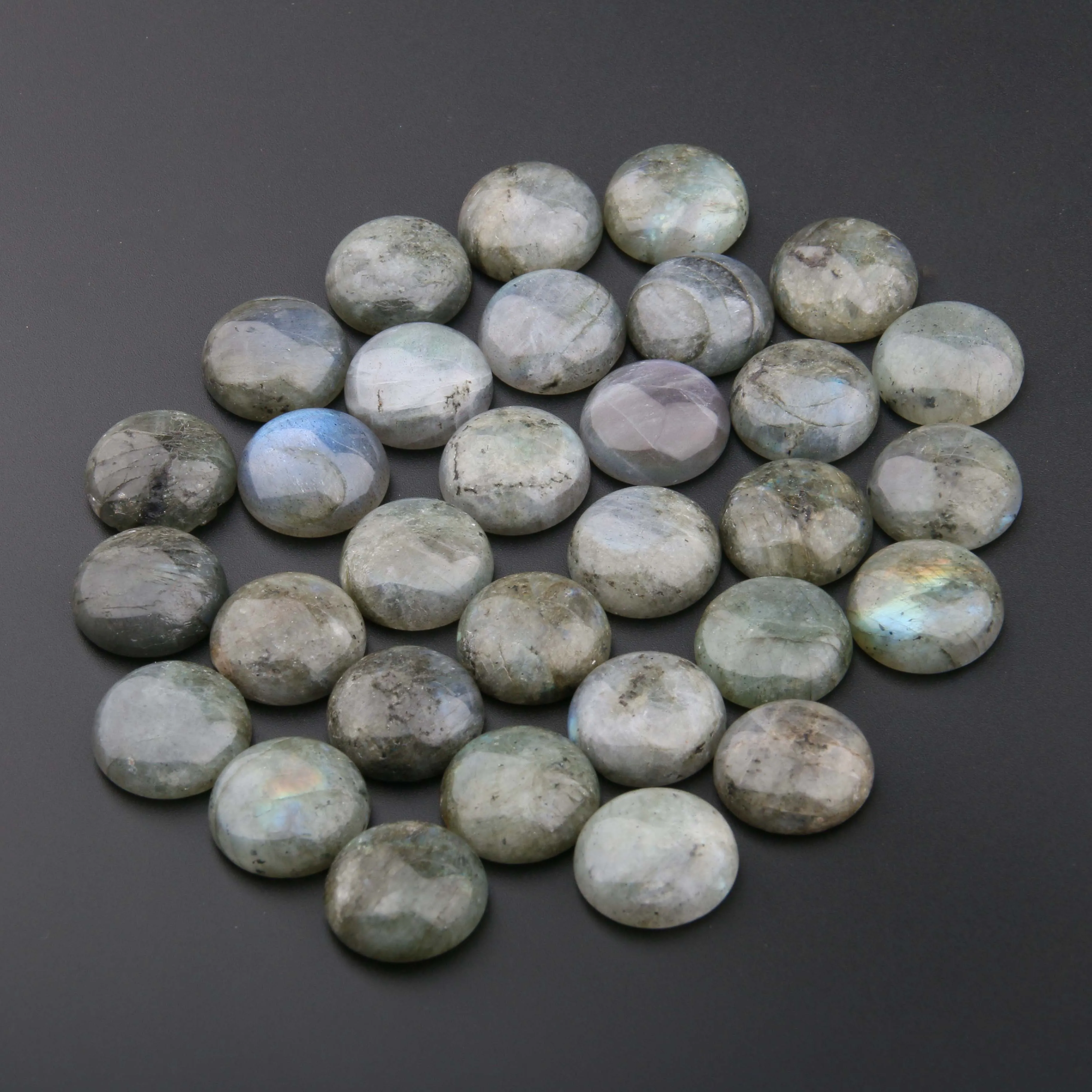 

5pc/lot 4/6/10/12/16mm Natural Stone Cabochon Beads Flash Labradorite Loose Bead for Jewelry Making Diy Rings Accessories