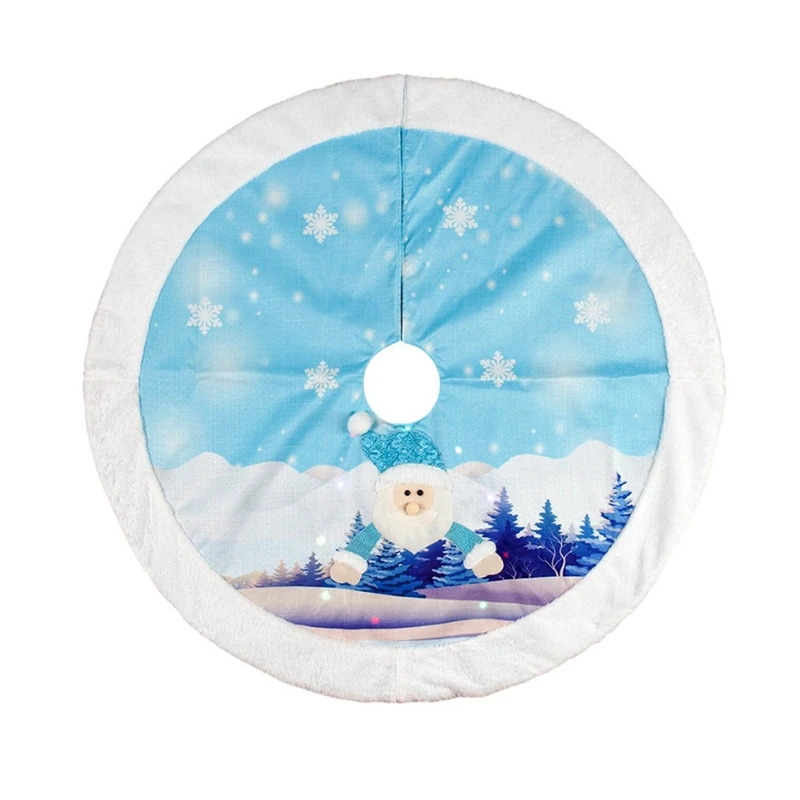 

Christmas Ornaments With Lights Christmas Tree Skirt Decor For Santa Claus Snowman Christmas Decorations