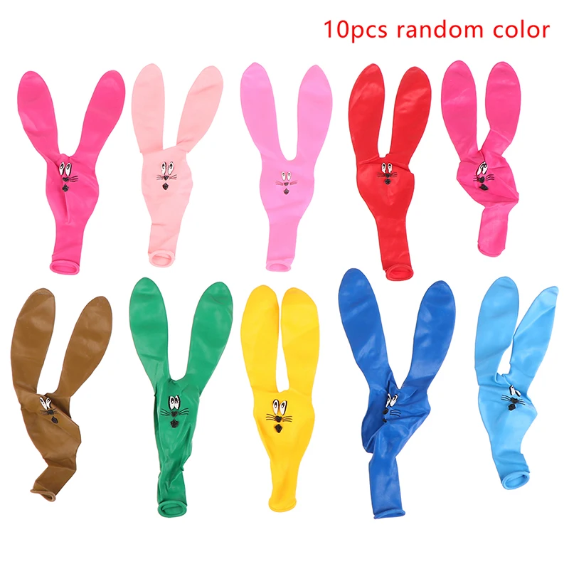 

10pcs Printed Latex Balloon Rabbit Shaped Ball Cartoon Animal Balloons Children's Toy Birthday Decoration