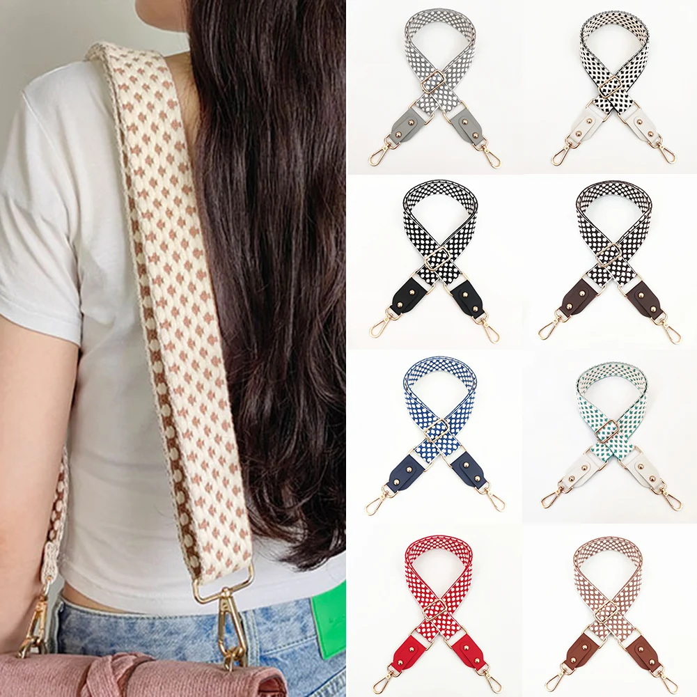 

Ethnic Style Bag Belt Embroidery Bag Belt Adjustable Bag Strap Wide Shoulder Strap Stylish All-match Bag Strap Jacquard Bag Belt