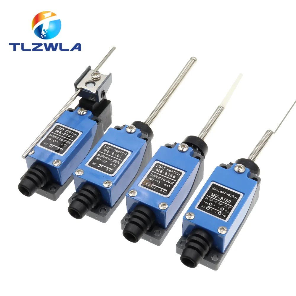 ME-8104 ME-8107 ME-8108 ME-8111 ME-8112 ME-8166 -8169 Limit Switch Rotary Adjustable Roller Lever Arm Travel AC250V NO NC