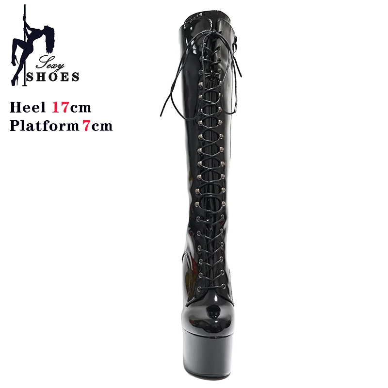 Женские сапоги на платформе 17 см/7 дюймов весенне-Осенняя обувь