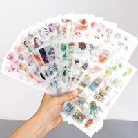 3 pcs factory wholesale street stall fashion net red small fresh food character retro hand account decoration and paper stickers