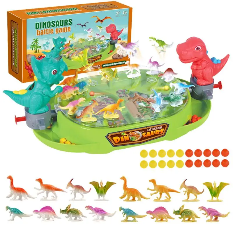 

New Children's Desktop Board Games Toys Puzzle Catapult Marble Parent-child Family Interaction Two Players Dinosaur Battle Game