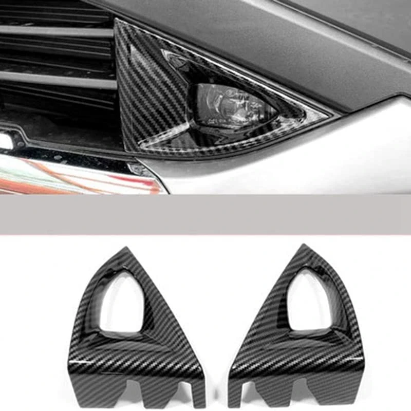 

2pcs Carbon Fiber Front Fog Light Cover Trims For Nissan Rogue 2021-2022 Car Accessories
