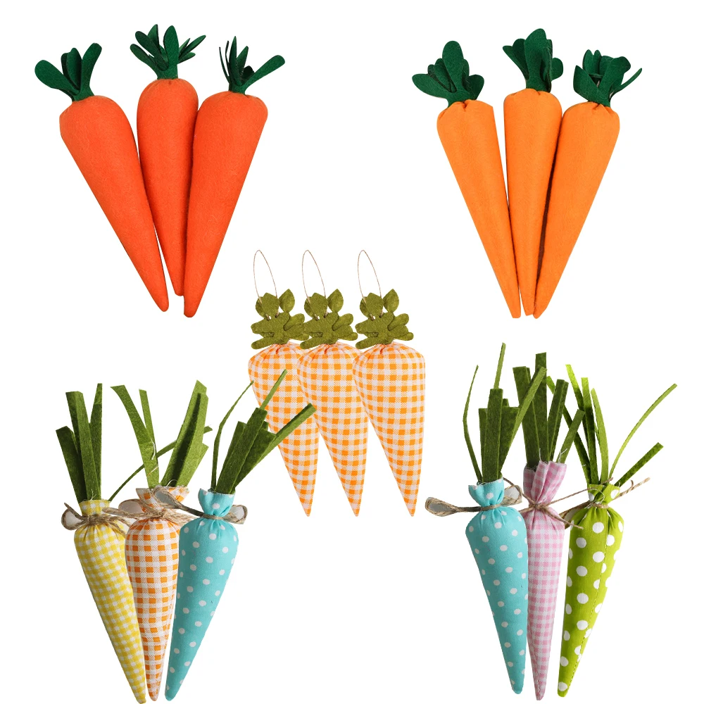 

3 шт. тканевые пасхальные украшения в виде моркови для вечевечерние НКИ «сделай сам», подвесные украшения для дома, детские украшения для пасхвечерние, декоративные принадлежности