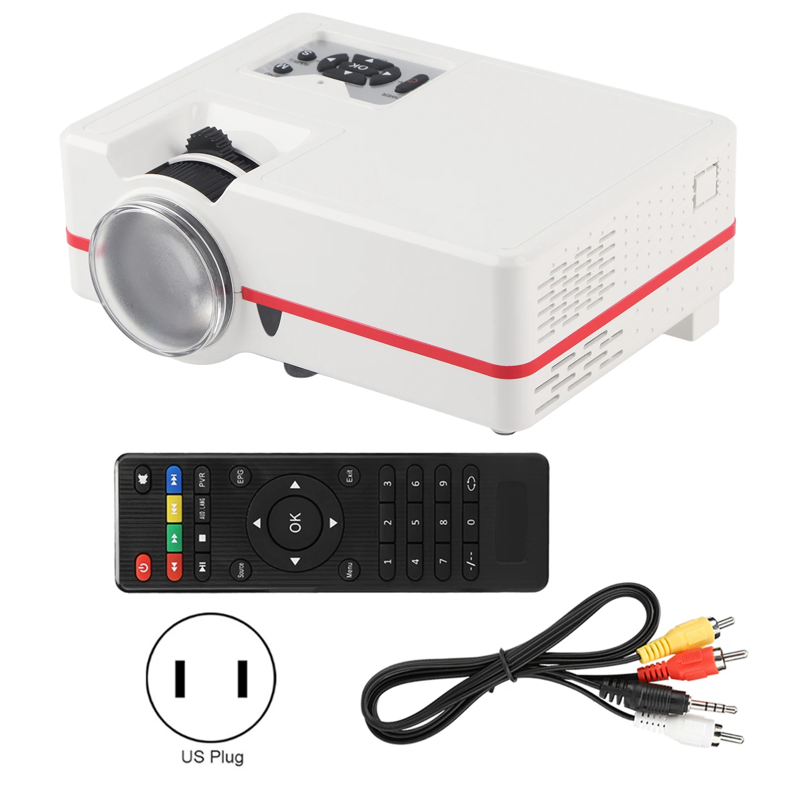 

VS313 Mini Micro LED HD 1080P Video Home Theater Projector(US Plug 110-240V)