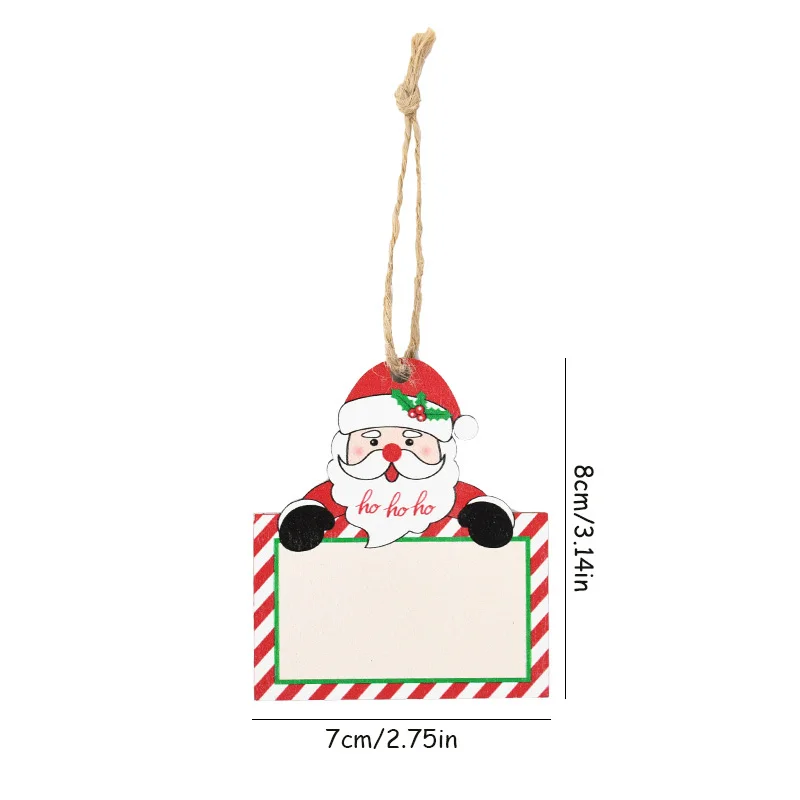 Деревянная доска для объявлений Рождественский кулон Санта-Клаус подвесное