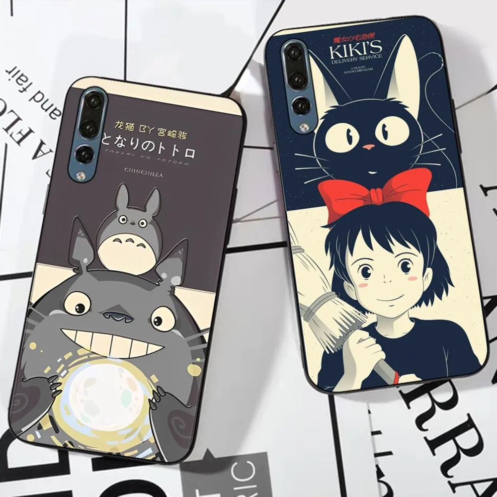 

Cute Totoro Miyazaki Anime No Face Phone Case For Huawei P 8 9 10 20 30 40 50 Pro Lite Psmart Honor 10 lite 70 Mate 20lite