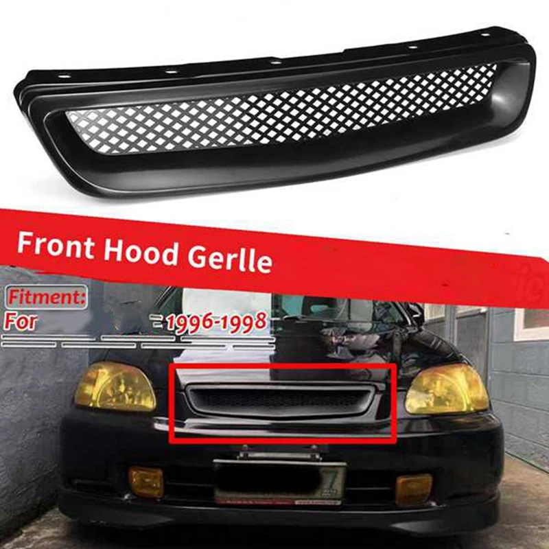 Черный автомобильный передний бампер из АБС-пластика решетка накладка на