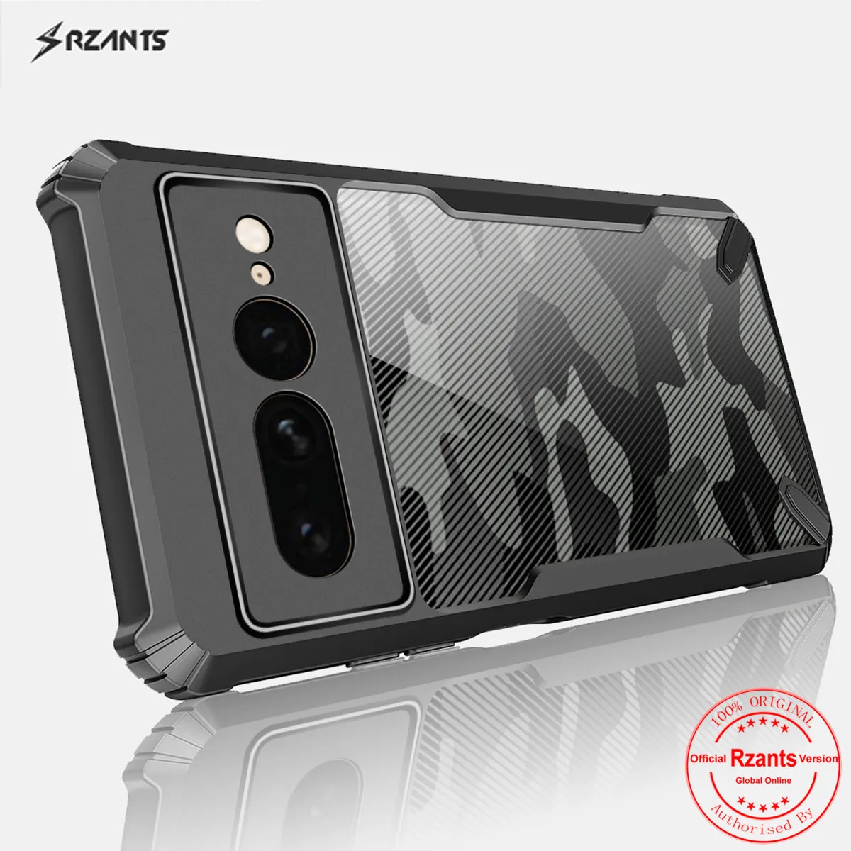 

Rzants For Google Pixel 7 Pro Case [Camouflage Bull] Cover Shockproof Camera Protection Slim Phone Shell