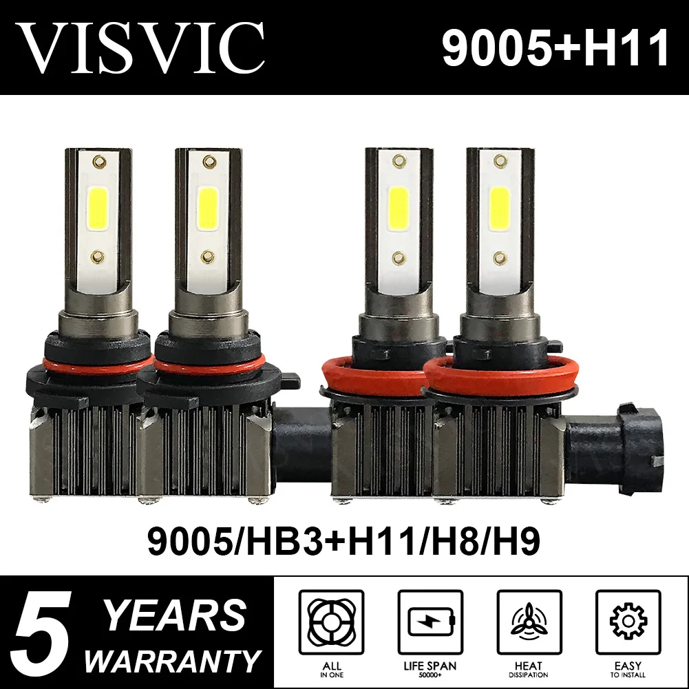 

For Toyota Camry 2007-2017 4PCS 6000K Combo LED Headlight High + Low Beam Bulbs