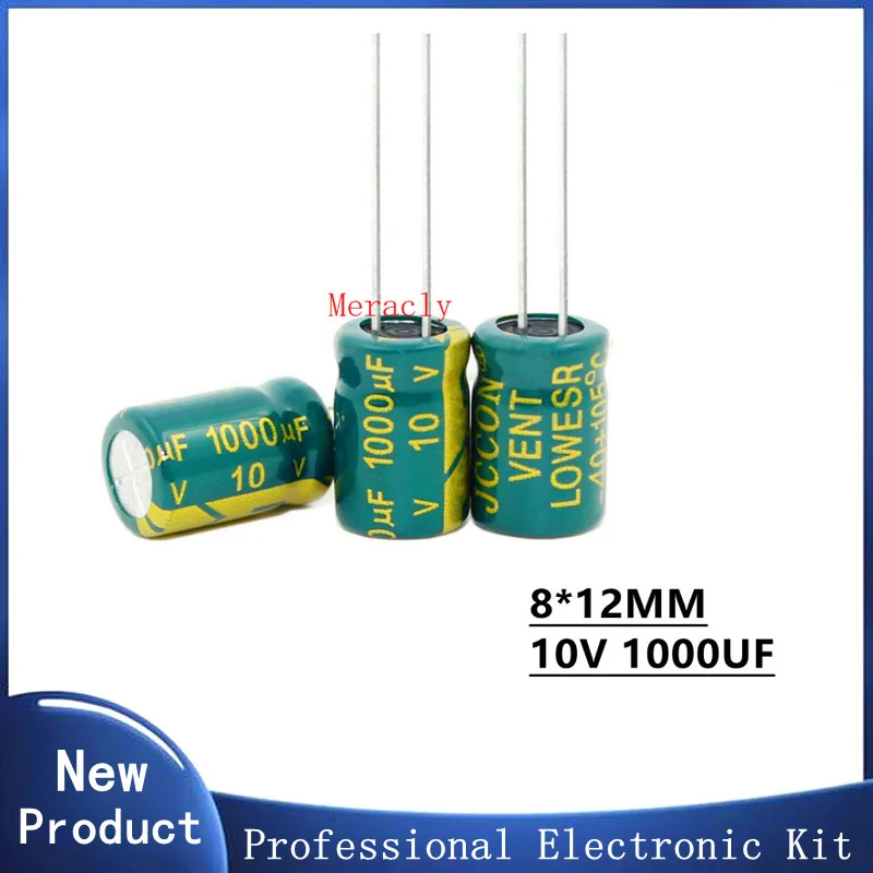 

10V 1000UF 20% High frequency and low impedance in-line aluminum electrolytic capacitors long life Brand new authentic