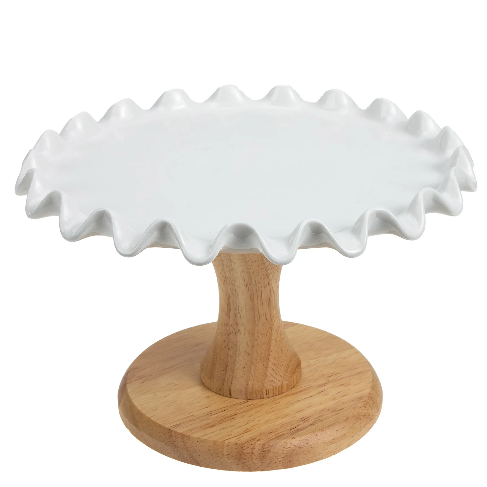 

Ceramic Fruit Plate Practical Food Serving Plate High Base Snack Storage Plate