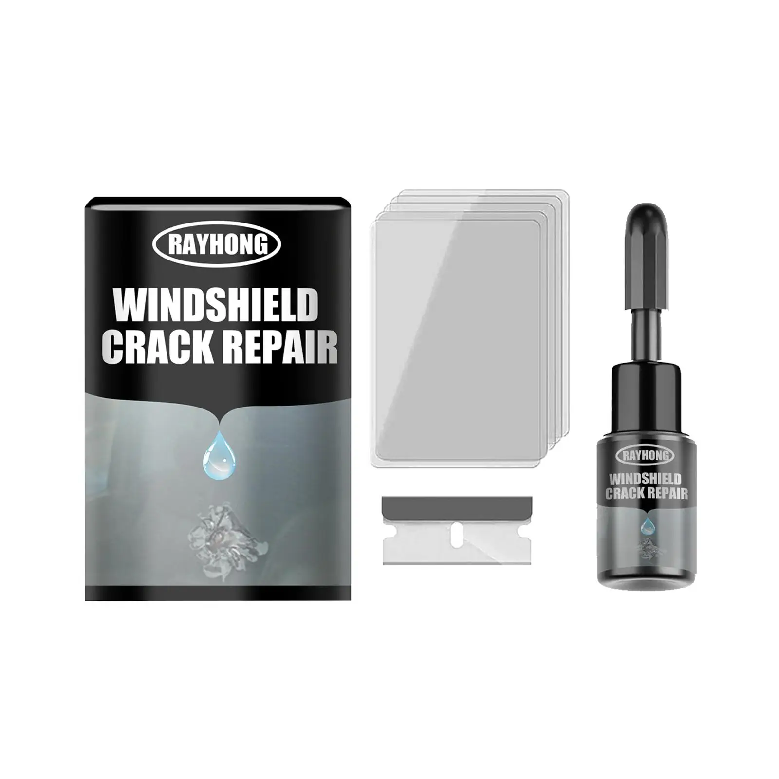 

Car Windshield Resin Cracked Glass Repair Kit DIY Windscreen Tool Small Size