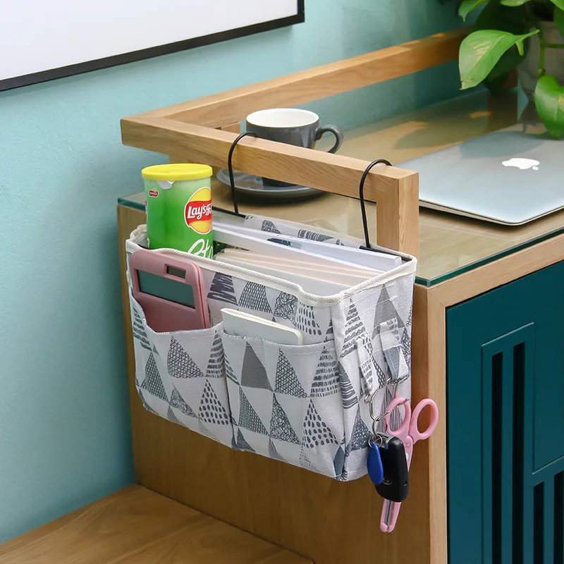 

Home Hanging Storage Bag Bedside Chair Multi-Purpose Cloth Sundries Neatening Basket For Kids Rooms Book Magazine Organizer