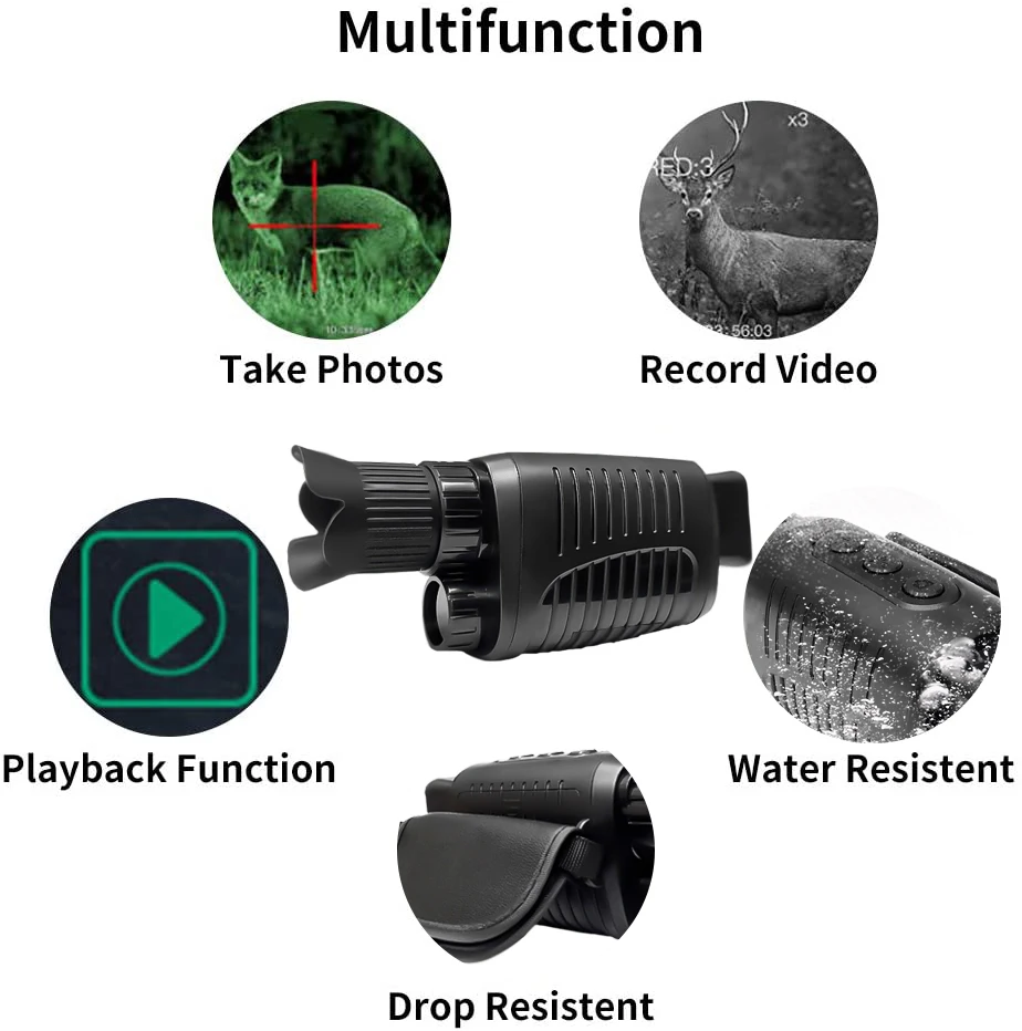 Монокулярные очки ночного видения 1080P телескоп с широким диапазоном HD