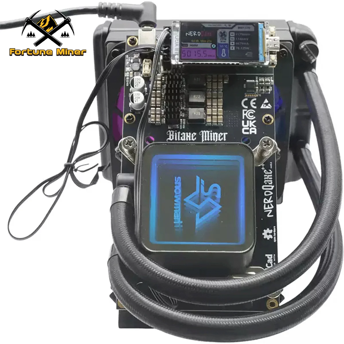 Фото Bitaxe NerdQaxe++ Hydro 4,8TH/s 75 Вт Bitcoin Miner BM1370 Asic Chip BTC Crypto Mining Бесшумная модель с водяным охлаждением и блоком питания №2