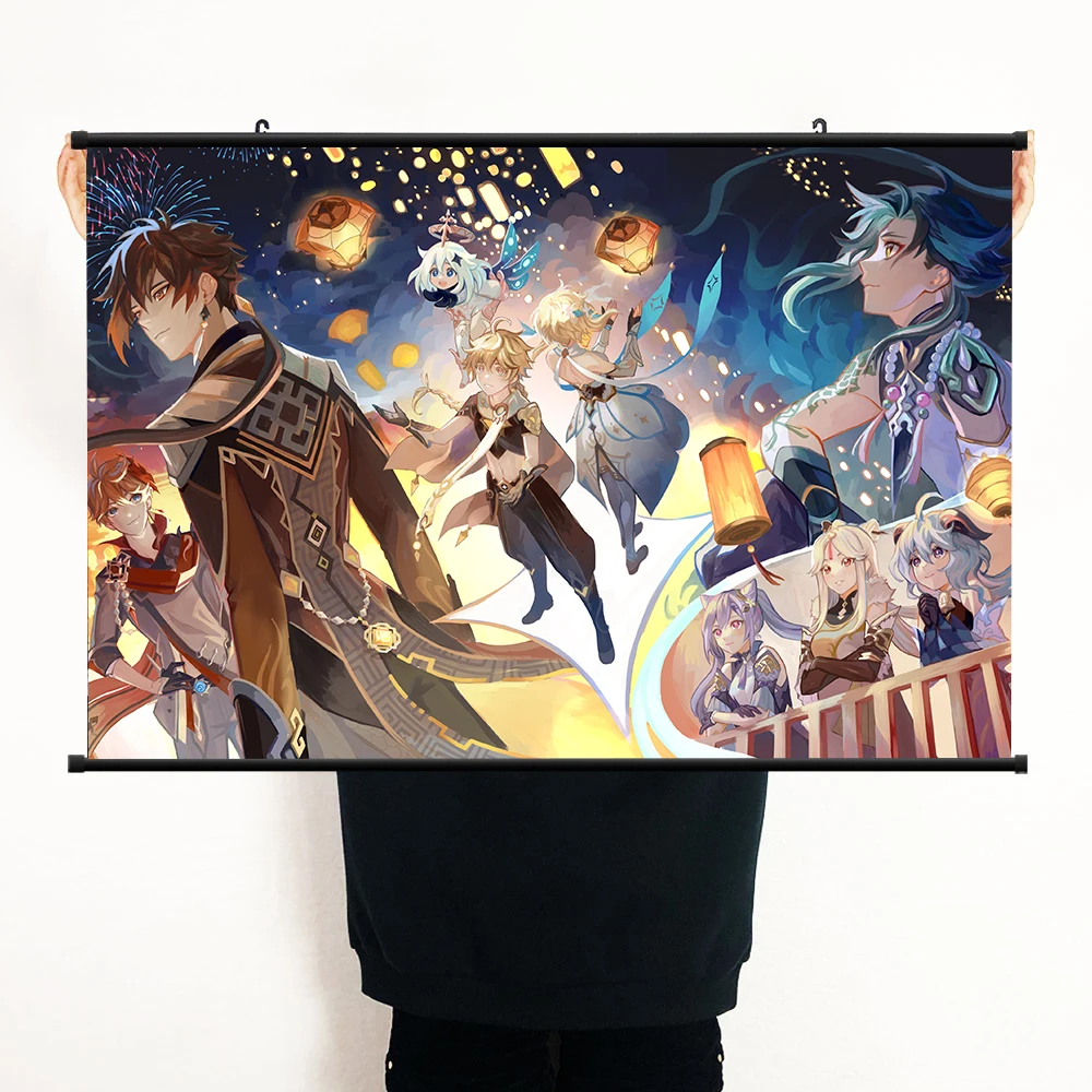 Игровой постер Genshin Impact Beidou kaedeхара Kazuha настенный свиток домашний декор столб