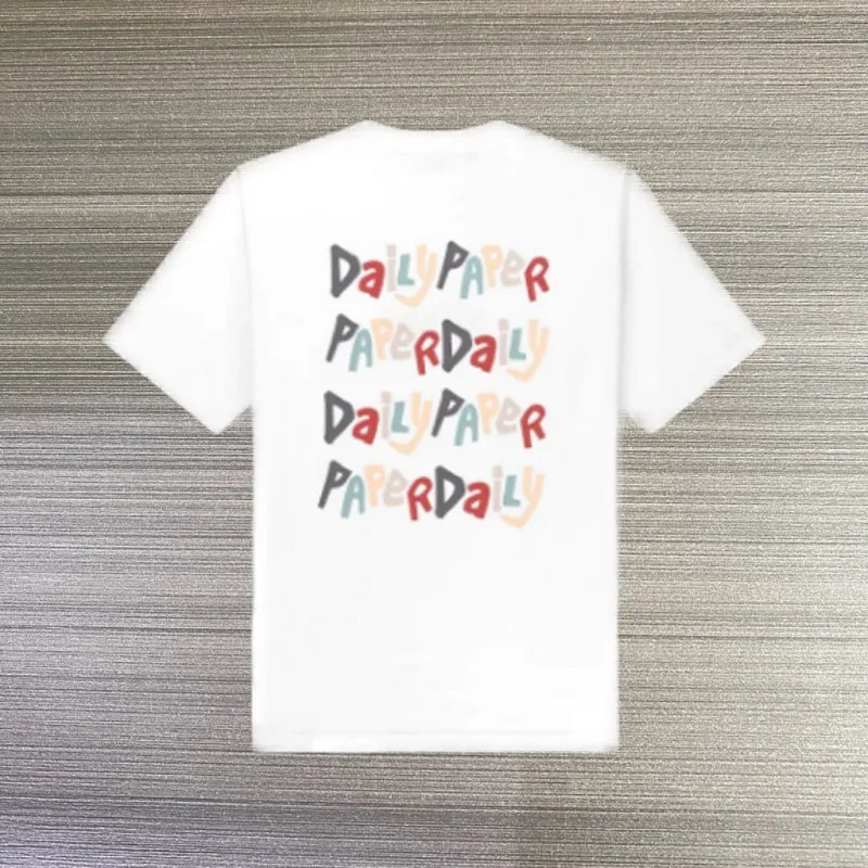 

White Tops Daily Paper T-shirt High Quality Classic Color Letter Logo Print DAILY PAPER Breathable Couple Short Sleeve T Shirt