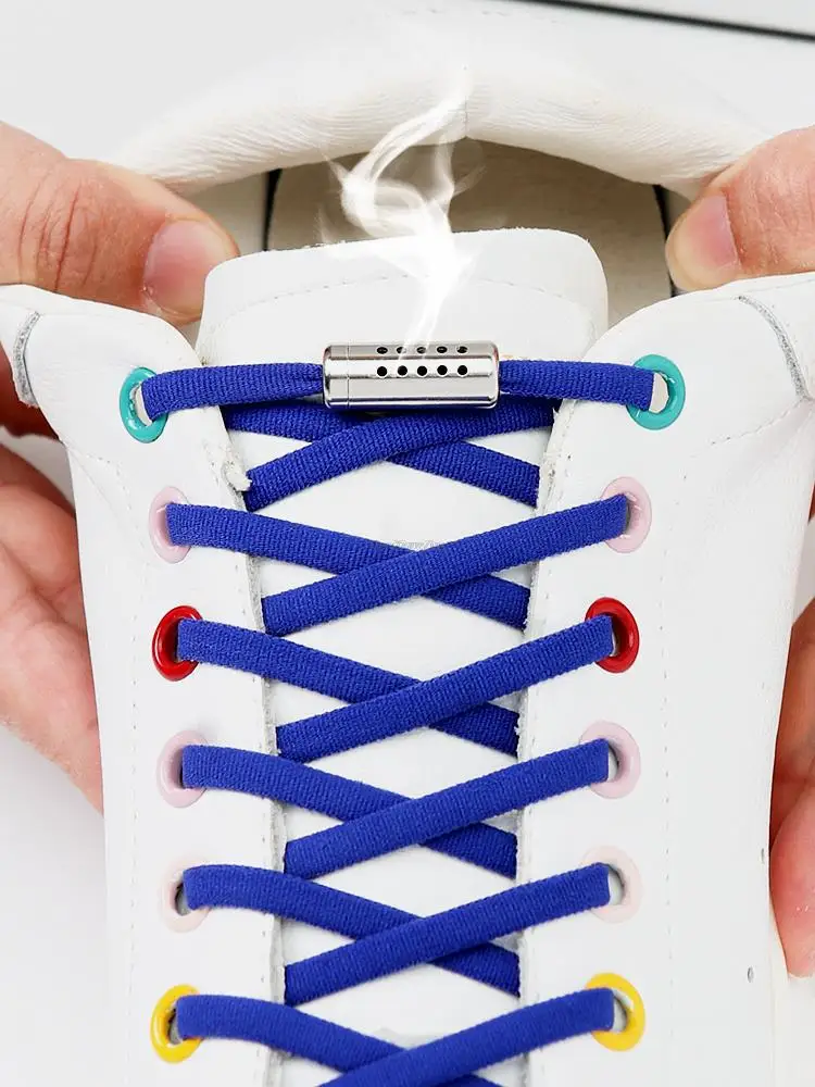 

New Aroma No Tie Shoelaces Elastic Laces Sneakers Round Shoe Laces Without Ties Kids Adult Quick Shoelace Rubber Bands for Shoes