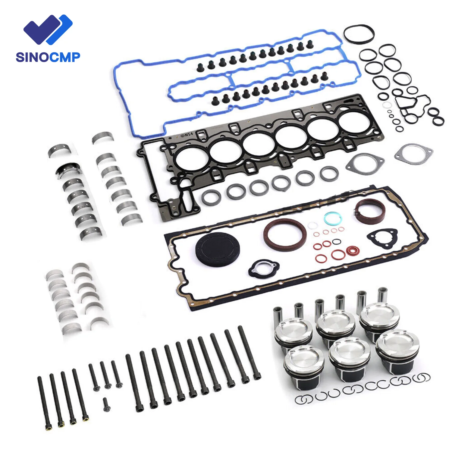 

N54B30 N55B30 Engine Overhaul Pistons Gasket Kit 11257610295 11217627037 11217627033 For BMW 335i E90 E92 E88 E60 E71 F02 3.0