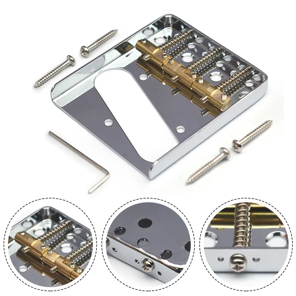 

4 String Bass Guitar Bridge Fixed Hardtail Bridge Saddle Bass 4-string Electric Guitar Bass Music Instruments Replacement Parts
