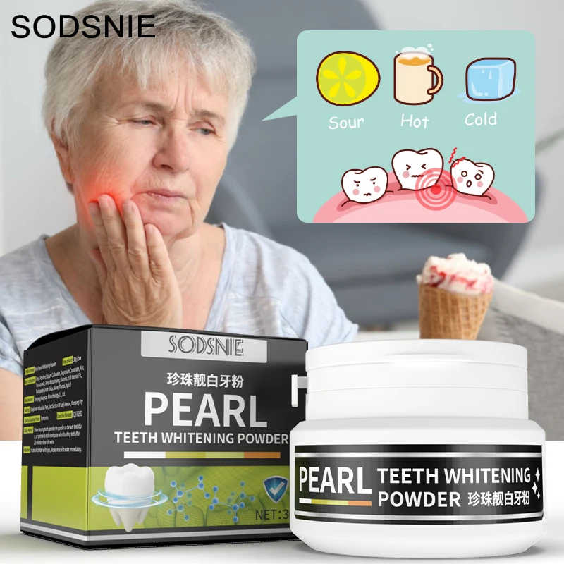 

Pearl Teeth Whitening Powder Remove Tooth Stains Bad Breath Repair Fresh Breath Anti-Sensitive Brighten Oral Cleaning Care 30g