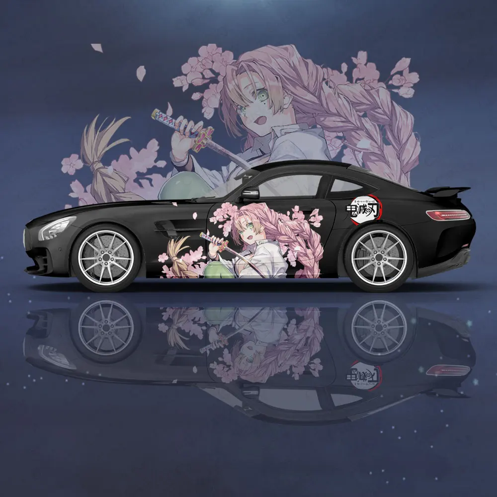 

Автомобильная наклейка на заказ с изображением девушки из японского аниме «рассекающий демонов», 2 шт., универсальная большая автомобильная наклейка, автомобильная наклейка, универсальное оформление