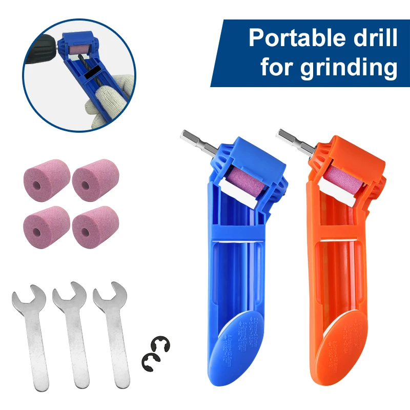 

1Set Drill Bit Sharpener Portable Drill Grinding Tools Corundum Grinding Wheel Drill Bit Sharpener Titanium Drill Bit Power Tool